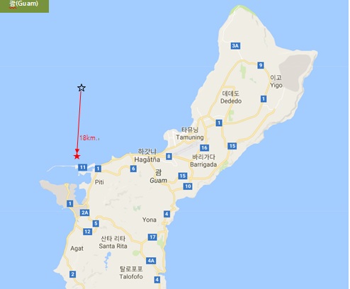 괌 프로젝트 위치도[사진=한화]