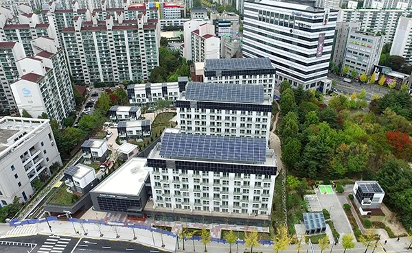 서울 노원구에 위치한 제로에너지 공동주택 실증단지 전경 [사진=노원구청]
