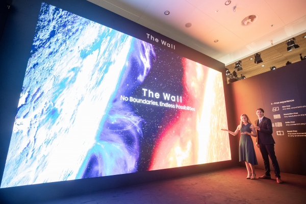 유럽 최대 디스플레이 전시회 ‘ISE(Integrated Systems Europe) 2020’에서 공개할 예정인 마이크로 LED 기반의 '더 월(The Wall)' 292형 [사진=삼성전자]