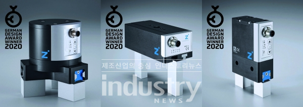 사진 왼쪽부터 콘센트릭 그리퍼 GEP5000, 롱 스트로크 IO-Link 그리퍼 GEH6000IL, 전동식 평행 그리퍼 GEP5000 시리즈 [사진=짐머그룹]