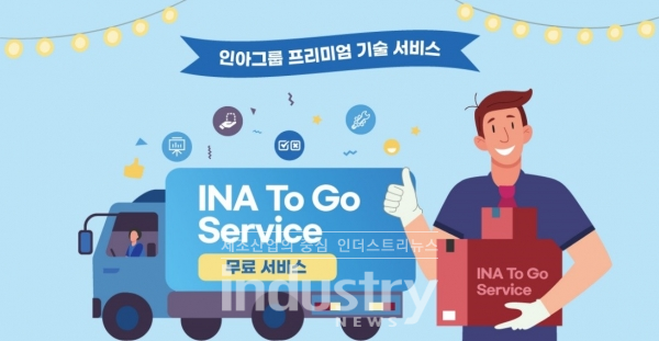 ‘INA TO GO Service’는 장비 제작 및 생산 현장에서 발생하는 고민을 함께 해결한다는 콘셉트다. [자료=인아그룹]