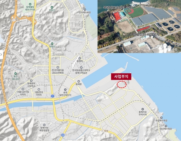 북평레포츠센터 연료전지 발전소 위치도 [자료=SK에코플랜트]