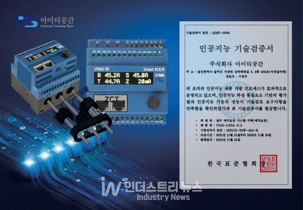 한국표준협회의 기술검토보고서에 의하면 아이티공간 설비 예지보전 시스템(UYeG-LUDA v1.0)이 효과적인 제품 개발 프로세스 운영에 의한 인공지능 특성 품질요소 기반의 평가 결과, AI기능의 성능기술검토 요구사항을 모두 만족한 것으로 평가됐다. [사진=아이티공간]