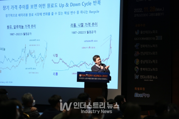 박 수석연구원은 “배터리 재활용 시장은 1세대 전기차 재활용이 본격화되는 2025년부터 본격 성장해 2030년까지 연평균 30% 성장할 것”이라고 밝혔다. [사진=인더스트리뉴스]