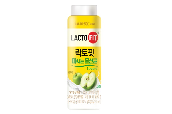 종근당건강 ‘락토핏 마시는 유산균 사과’ 제품 [사진=종근당건강]