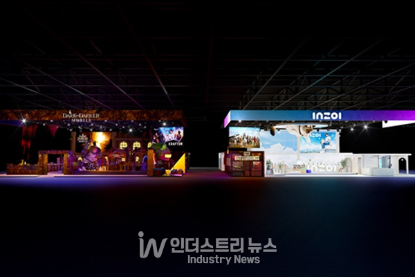 8월 독일 쾰른에서 열리는 '게임스컴 2024' 전시회장의 크래프톤 부스. [자료=크래프톤]