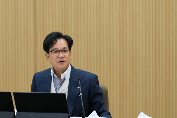 이재현 CJ그룹 회장이 지난 20일 서울 중구 CJ인재원에서 열린 '그룹 CEO 경영회의’에서 발언하고 있다./사진=CJ그룹