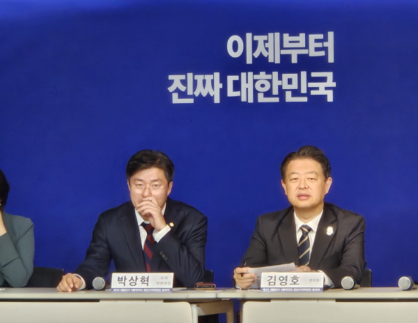 지난 5월 9일 박상혁 민주당 선대위 디지털전략사무부총장이 회의에 참석했다. /사진=김희선 기자