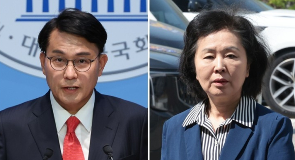 윤상현 국민의힘 의원과 김영선 전 의원. /사진=연합뉴스